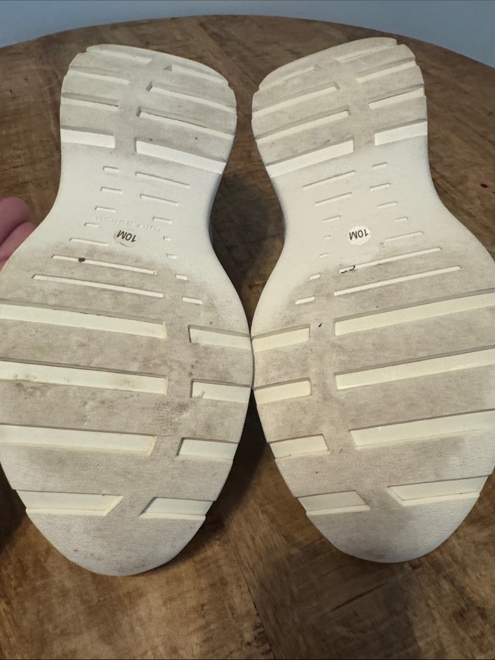 Tory Burch Cream and Light Gray Suede Mesh Platform Sneakers - Picture 6 of 6